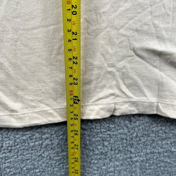 Battleship Mens Shirt Small Tan 100% Cotton Crewneck Pullover Short Sleeve - Picture 6 of 6